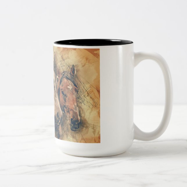 Caneca de café de cavalo (Direita)