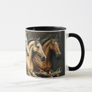 Caneca de café de cavalos
