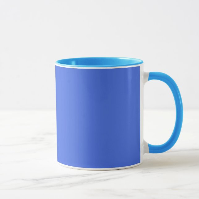 Caneca de Café de Cerâmica Azul Real para Uso Diár (Direita)