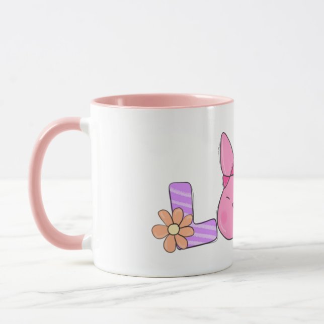 Caneca de Café de Cerâmica COELHO DE PÁSCOA FOFINH (Esquerda)