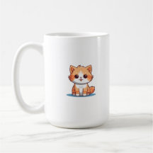 Caneca de Café de Cerâmica de Gato Fofo | Presente