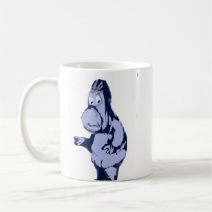 Caneca de Café de Cerâmica Gorila Azul Triste