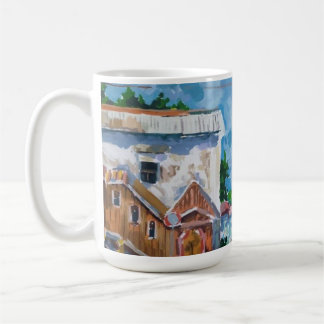 Caneca de Café de Cerâmica Impressionista Paisagem