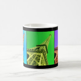 Caneca de café de Colorized da torre Eiffel