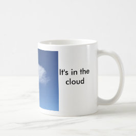 Caneca de café de computação da nuvem