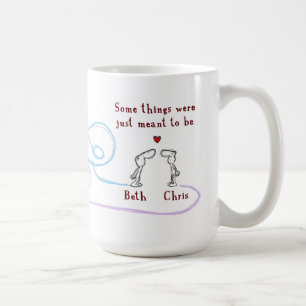 Caneca De Café De "coração Chris Beth "