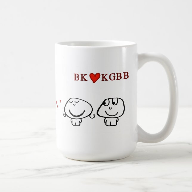 Caneca De Café De "coração KGBB BK " (Direita)