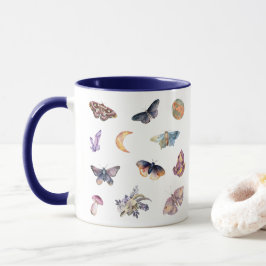 Caneca de Café de Cristal da Mariposa Mística