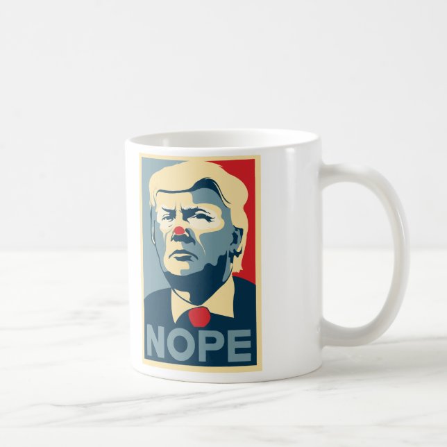 Caneca de café de Donald Trump "NOPE" (Direita)