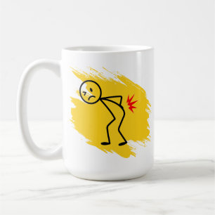 Caneca de Café de Dor nas Costas Humor Condição Pe
