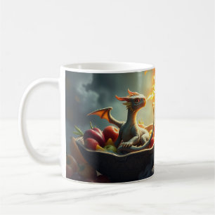 caneca de café de dragão bebê