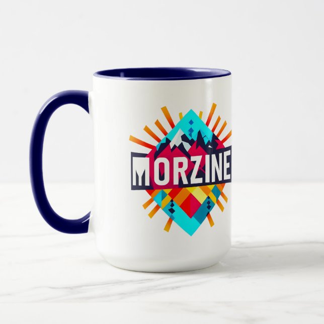 Caneca de Café de Duas Cores da Montanha Alpina de (Esquerda)