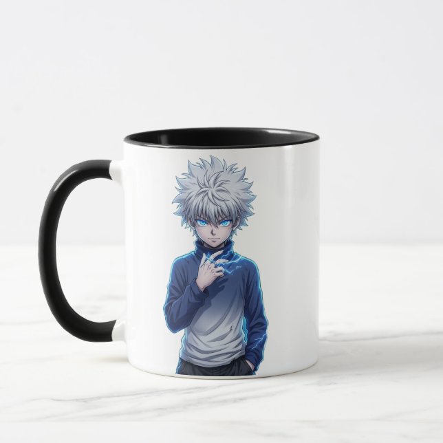 Caneca de Café de Duas Cores Killua Zoldyck Hunter (Esquerda)