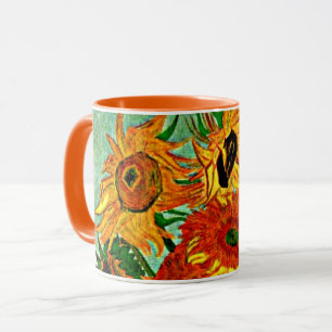Caneca de Café de Duas Cores Van Gogh - Girassóis