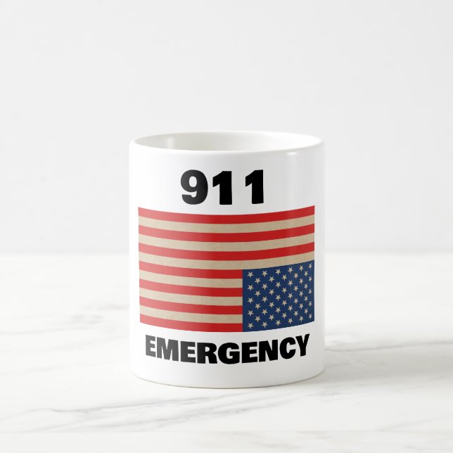 Caneca de Café de Emergência 911 (Centro)