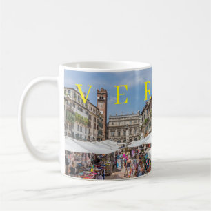 Caneca de café de Erbe da praça de Verona