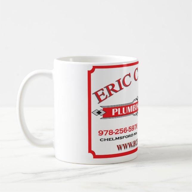 Caneca de café de Eric C. Promoção Encanamento e (Esquerda)