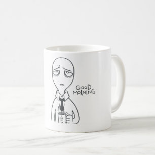 Caneca de Café de Escritório de Alien Engraçado - 