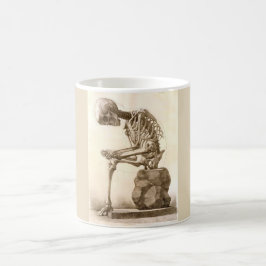 Caneca de café de esqueleto do vintage