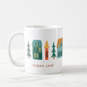Caneca de Café de Férias de Inverno em Casa