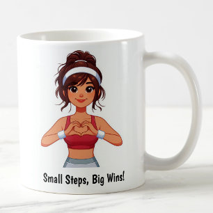 Caneca de Café de Fitness Motivacional Personalizá