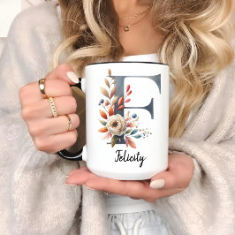 Caneca de Café de Flores Silvestres Personalizada