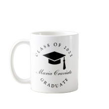 Caneca de Café de Formatura com Letra Clássica