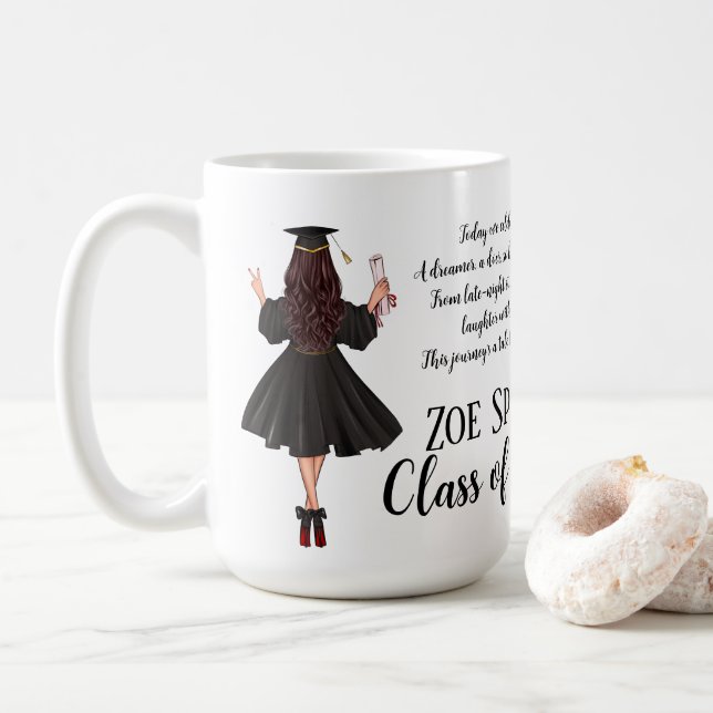 Caneca de Café de Formatura Personalizada (Com Donut)