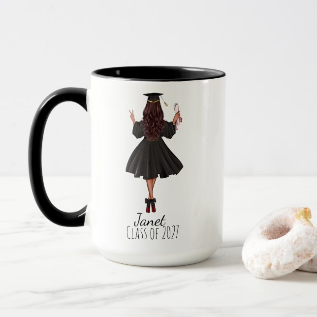 Caneca de Café de Formatura Sassy Personalizada (Com Donut)