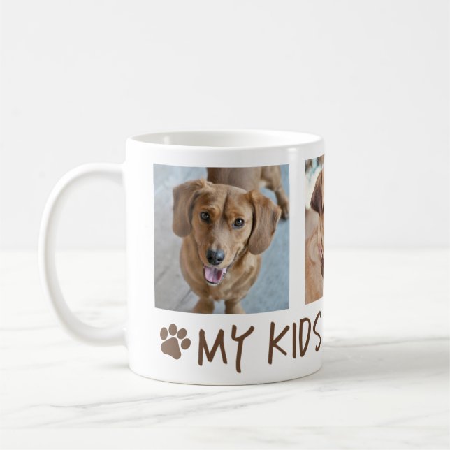 Caneca de Café de Foto com Meus Filhos Têm Patas 3 (Esquerda)