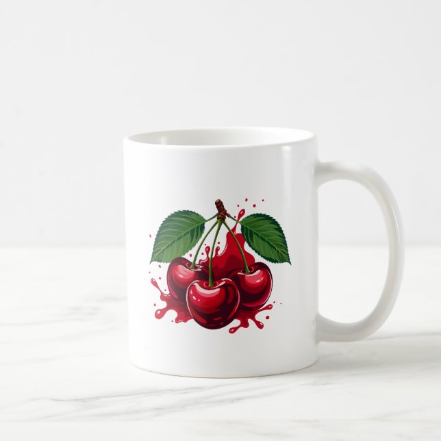 Caneca de Café de Frutas em Aquarela (Direita)