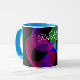Caneca de Café de Fusão Geométrica Multicolorida