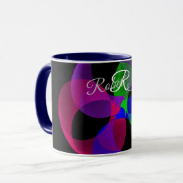 Caneca de Café de Fusão Geométrica Multicolorida