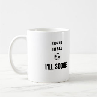Caneca de Café de Futebol Passe a Bola Para Mim
