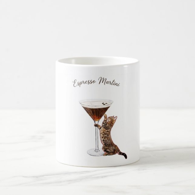 Caneca de Café de Gato Amante de Espresso Martini  (Centro)