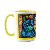 Caneca de Café de Gato Azul Fofo