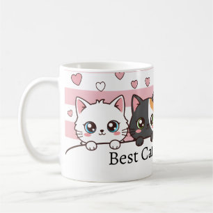 Caneca de Café de Gato de Desenho Animado Adorável