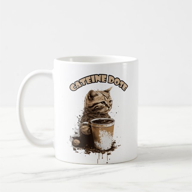 Caneca de café de gato engraçado para amantes de g (Esquerda)