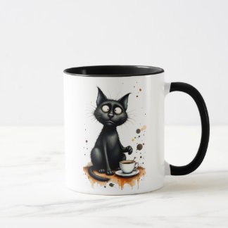 Caneca de Café de Gato Engraçado – Presente Excênt