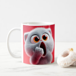Caneca de Café de Gato Surpreso Engraçado – Presen
