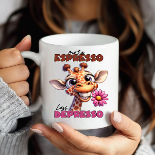 Caneca de Café de Girafa Engraçada e Divertida