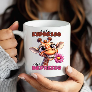 Caneca de Café de Girafa Engraçada e Divertida