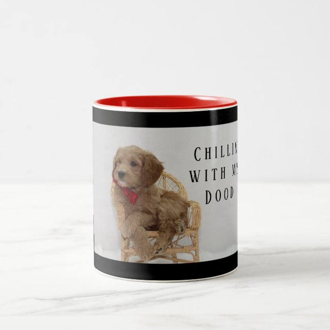 Caneca de café de Goldendoodle (Centro)