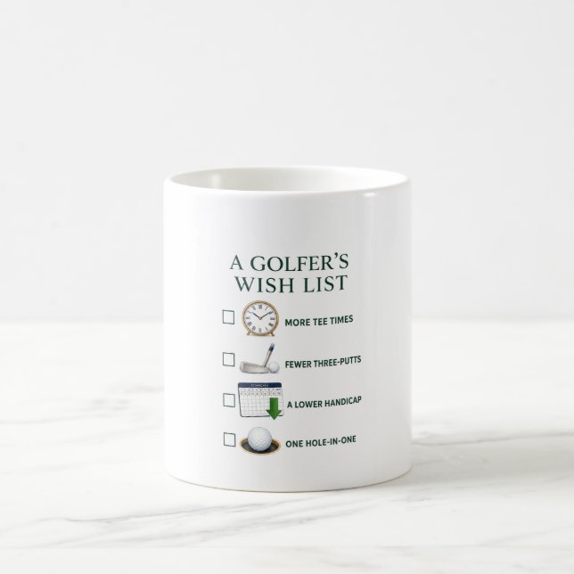 Caneca de Café de Golfe Humor de Presente para Gol (Centro)