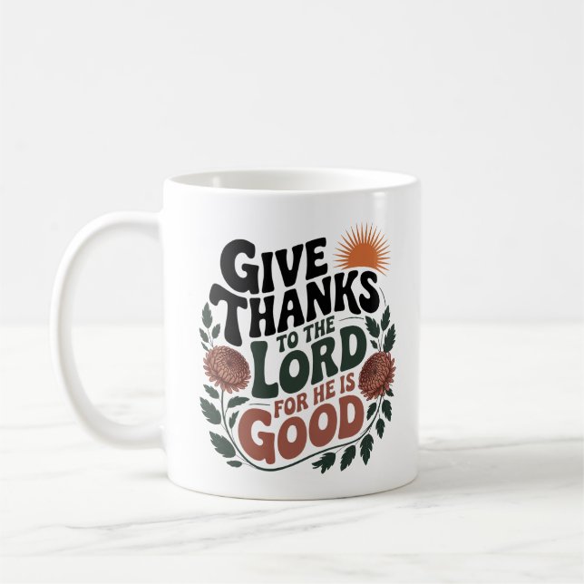 Caneca De Café Dê Graças - Cristão (Esquerda)