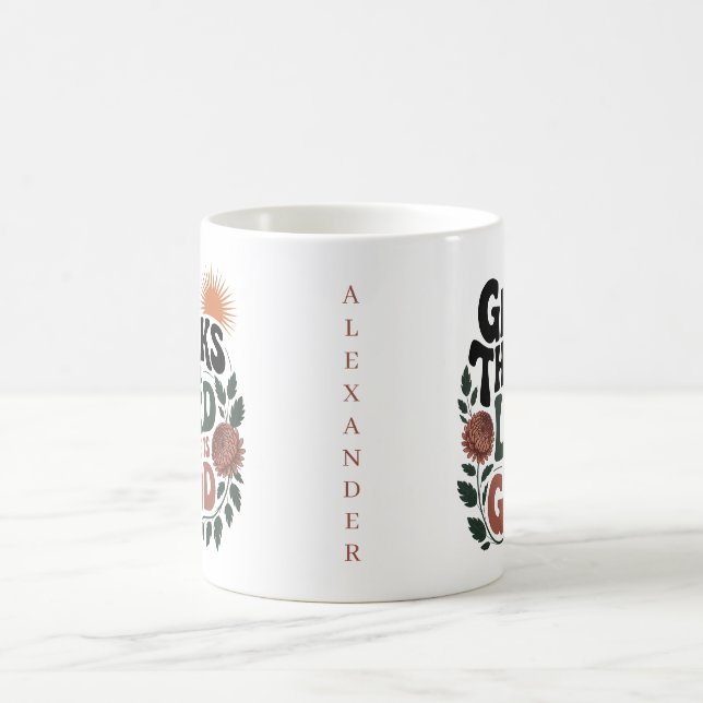 Caneca De Café Dê Graças - Cristão Personalizado (Centro)