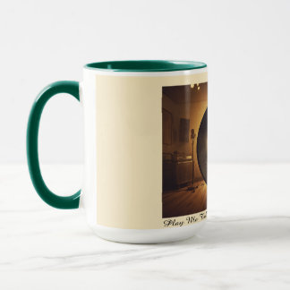 Caneca de café de guitarra de vinil retrô