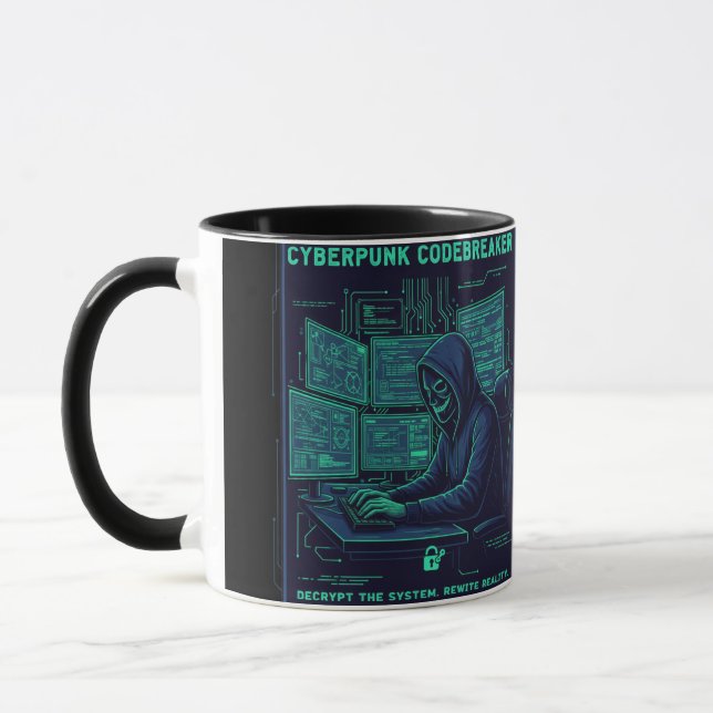 Caneca de café de hacker programador de jogos Cybe (Esquerda)