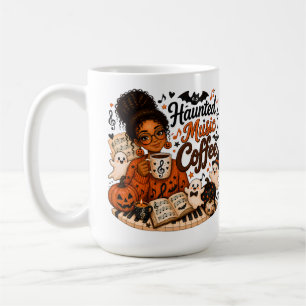 Caneca de Café de Halloween com Piano Presente de