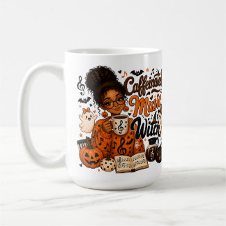 Caneca de café de Halloween da Bruxa da Música Caf
